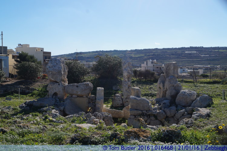 Photo ID: 016468, Looking down on the ruins, Zebbiegh, Malta