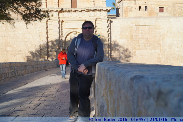 Photo ID: 016497, By the entrance gate, Mdina, Malta