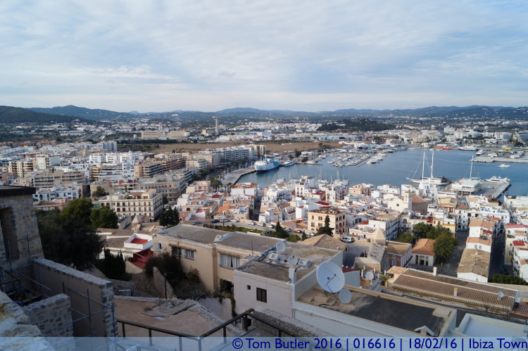 Photo ID: 016616, Looking over the harbour, Ibiza Town, Spain
