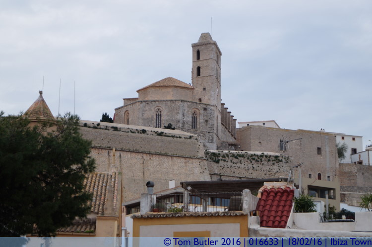 Photo ID: 016633, Looking up to the Cathedral, Ibiza Town, Spain