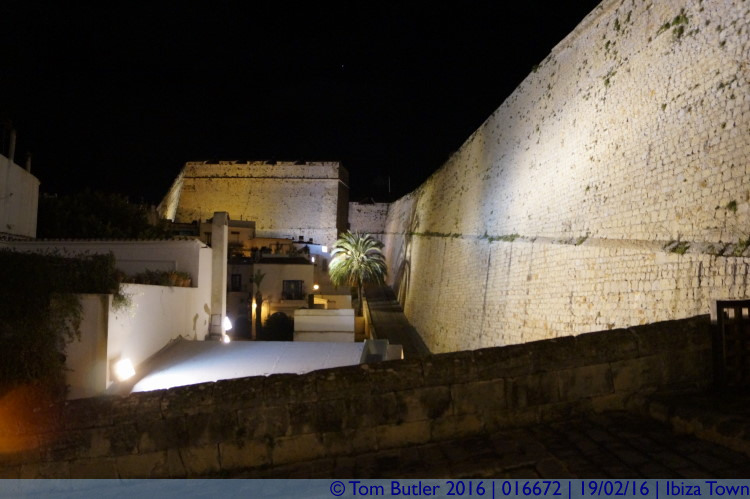 Photo ID: 016672, Looking along the fortifications, Ibiza Town, Spain