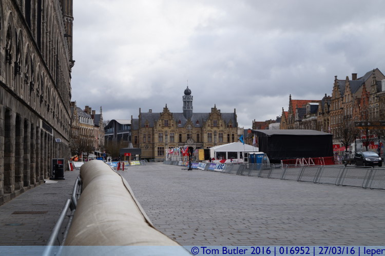 Photo ID: 016952, View across the Grote Markt, Ieper, Belgium