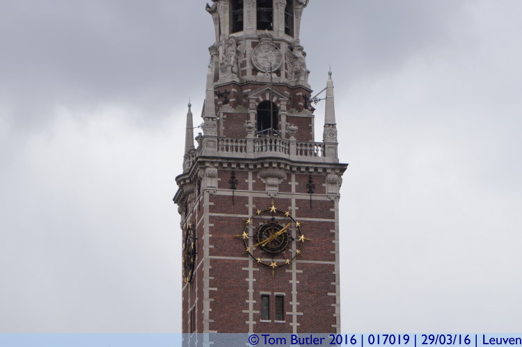 Photo ID: 017019, Library clock tower, Leuven, Belgium