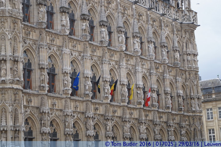 Photo ID: 017025, Flags at half mast, Leuven, Belgium