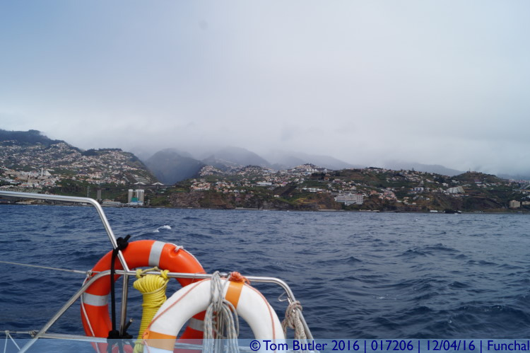 Photo ID: 017206, Funchal from the sea, Funchal, Portugal