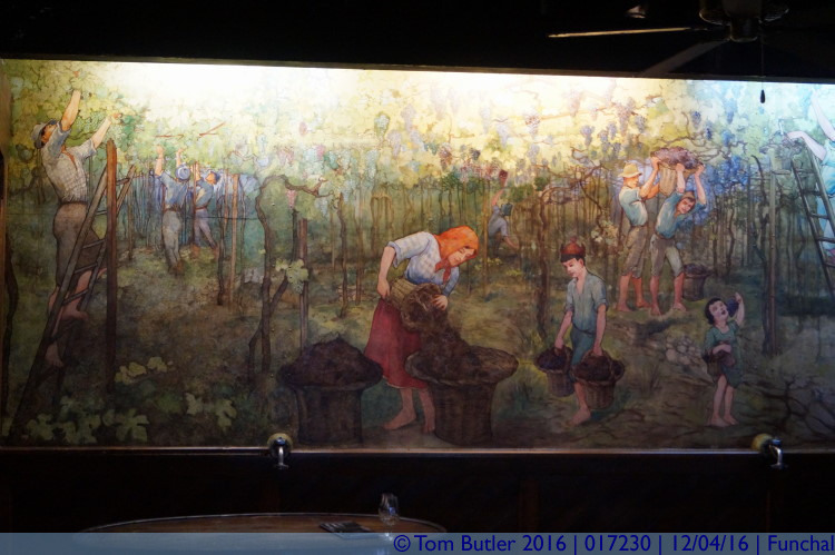 Photo ID: 017230, Mural in the tasting room, Funchal, Portugal