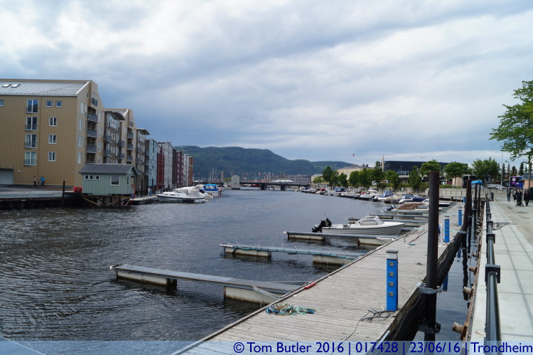Photo ID: 017428, Looking along the channel, Trondheim, Norway