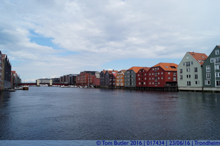 Photo ID: 017434, Looking along the river, Trondheim, Norway