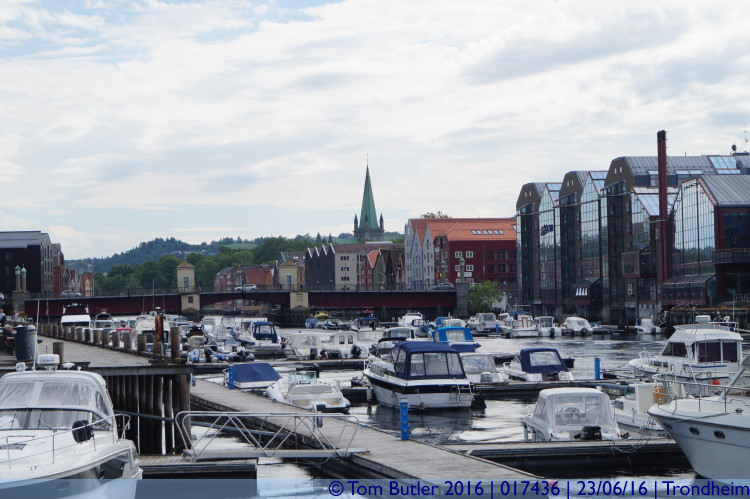Photo ID: 017436, River and Cathedral, Trondheim, Norway