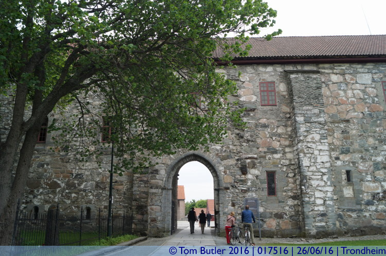 Photo ID: 017516, Entering the Arch Bishops Palace, Trondheim, Norway
