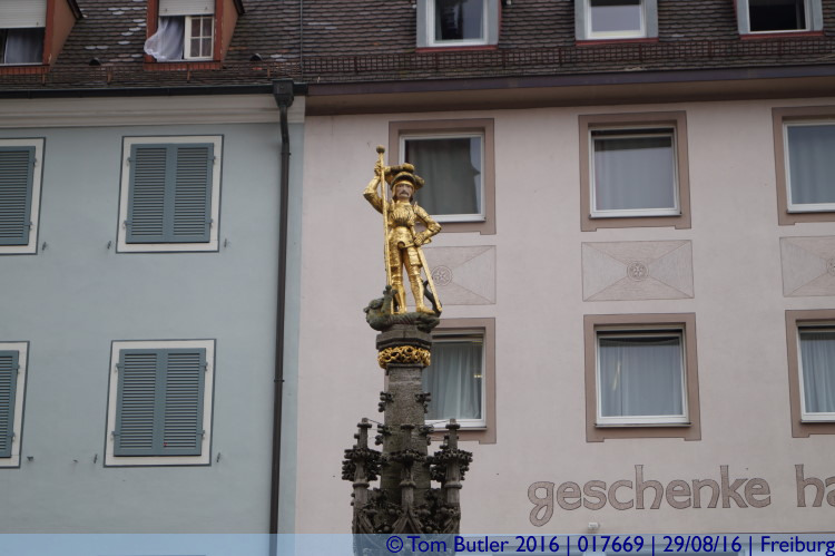 Photo ID: 017669, Statue in the Market, Freiburg, Germany
