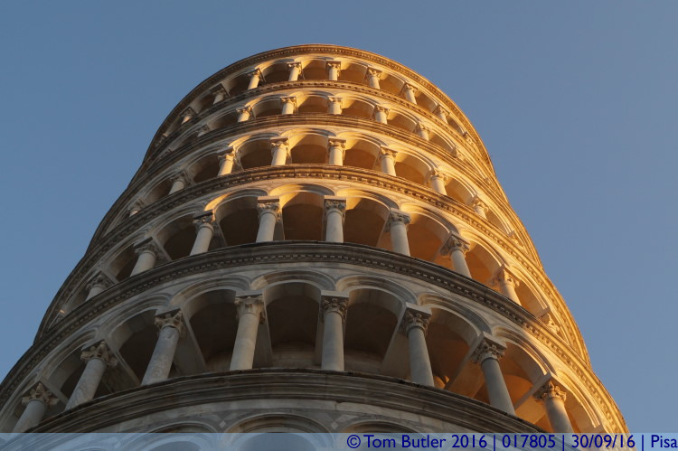 Photo ID: 017805, Evening sun catching the tower, Pisa, Italy