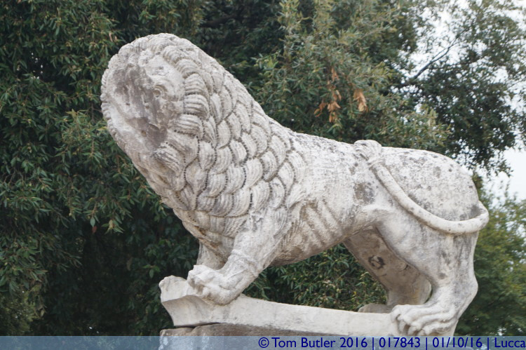 Photo ID: 017843, Faceless lion, Lucca, Italy