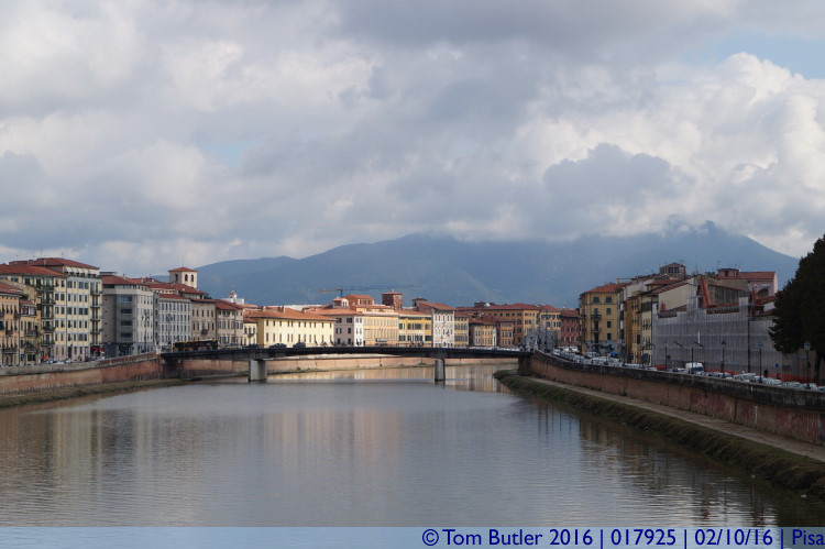 Photo ID: 017925, Looking up the Arno, Pisa, Italy