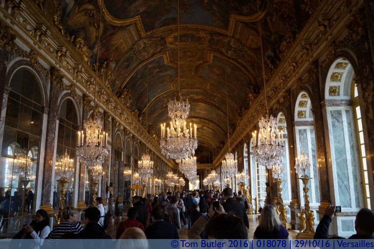 Photo ID: 018078, Inside the Hall of Mirrors, Versailles, France