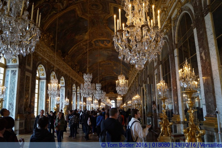Photo ID: 018080, Mirrors and Chandeliers, Versailles, France
