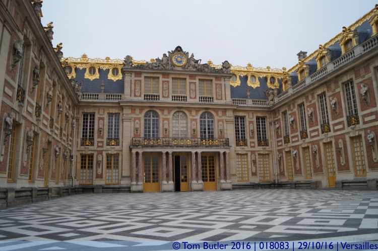 Photo ID: 018083, In the mosaic courtyard, Versailles, France