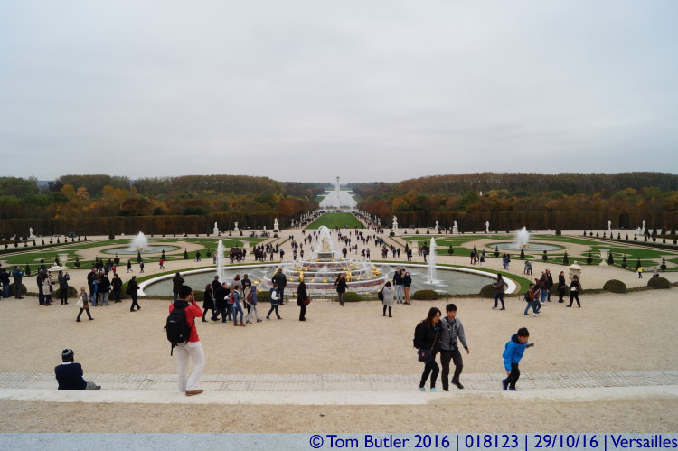 Photo ID: 018123, Looking down the gardens, Versailles, France