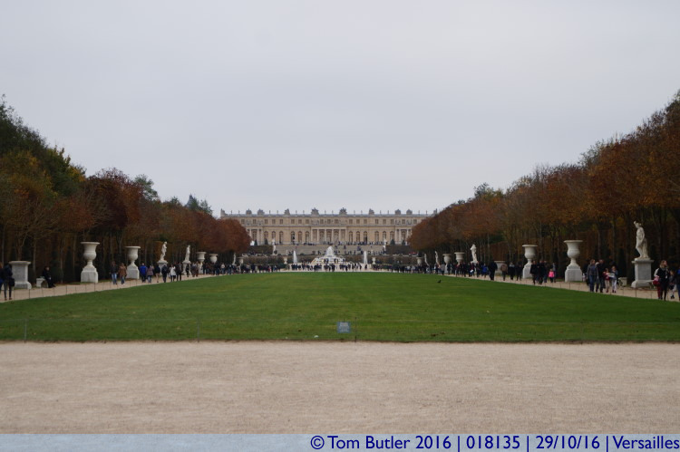 Photo ID: 018135, Looking up the gardens, Versailles, France