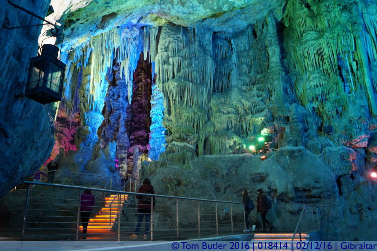 Photo ID: 018414, Impressive cave formations, Gibraltar, Gibraltar