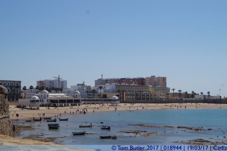 Photo ID: 018944, Beach from the fort, Cadiz, Spain