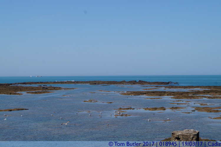 Photo ID: 018945, Reef off the castle, Cadiz, Spain