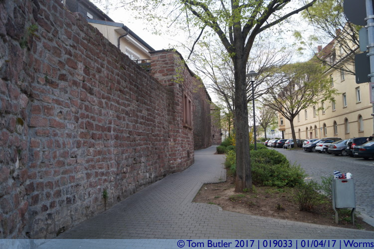 Photo ID: 019033, Looking along the walls, Worms, Germany