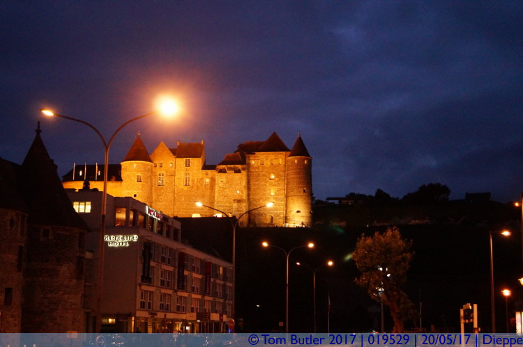 Photo ID: 019529, Castle at night, Dieppe, France