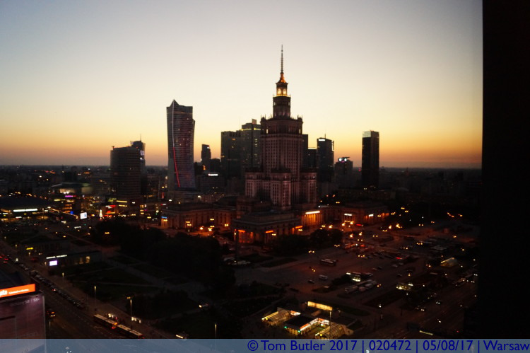 Photo ID: 020472, PKiN at sunset, Warsaw, Poland
