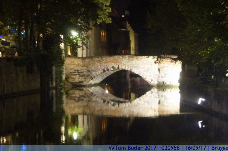 Photo ID: 020958, Floodlit bridges, Bruges, Belgium