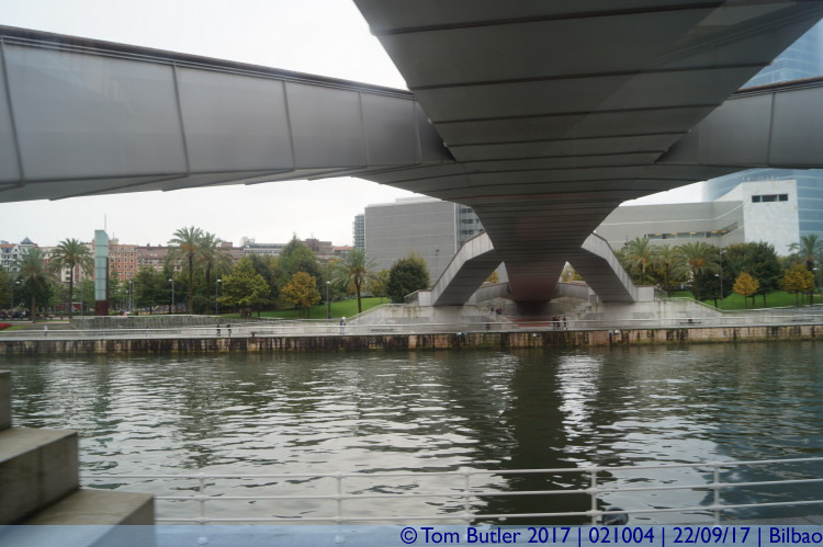 Photo ID: 021004, Under the Zubizuri bridge, Bilbao, Spain