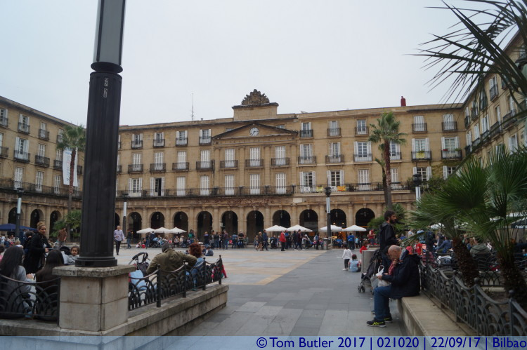 Photo ID: 021020, Looking across Plaza Berria, Bilbao, Spain