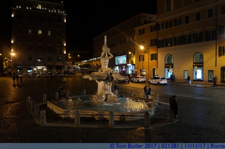 Photo ID: 021381, Fountain in Piazza Barberini, Rome, Italy