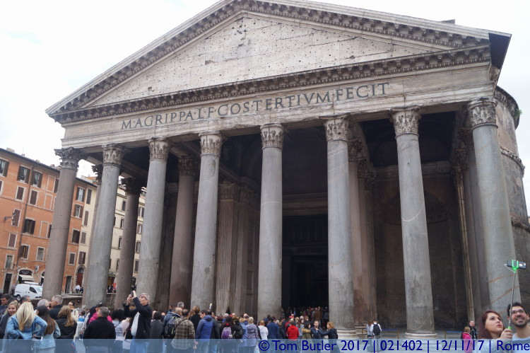 Photo ID: 021402, Front of the Pantheon, Rome, Italy