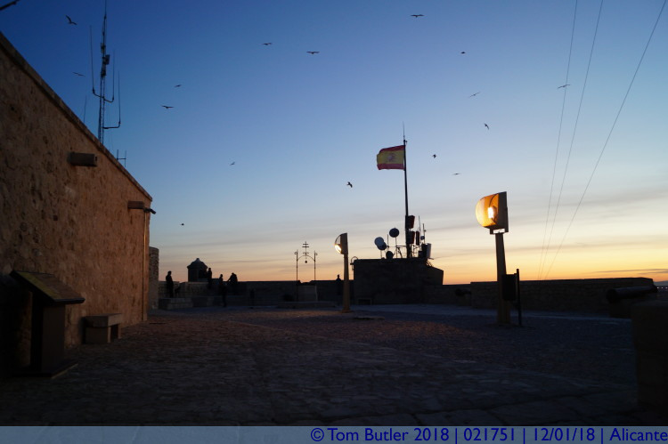 Photo ID: 021751, Sunset on Castell de la Santa Brbara, Alicante, Spain