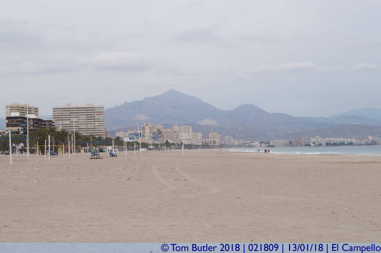 Photo ID: 021809, View towards the mountains, El Campello, Spain
