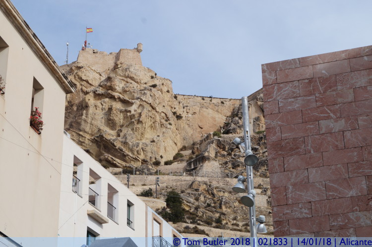 Photo ID: 021833, Looking up to the castle, Alicante, Spain