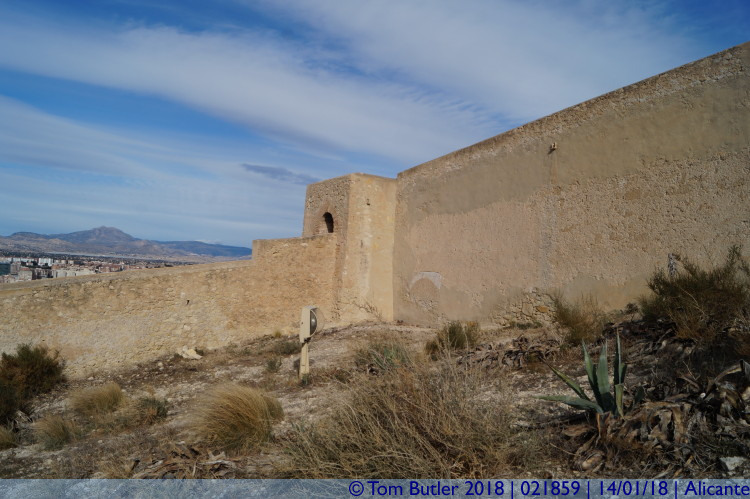 Photo ID: 021859, Castle walls, Alicante, Spain