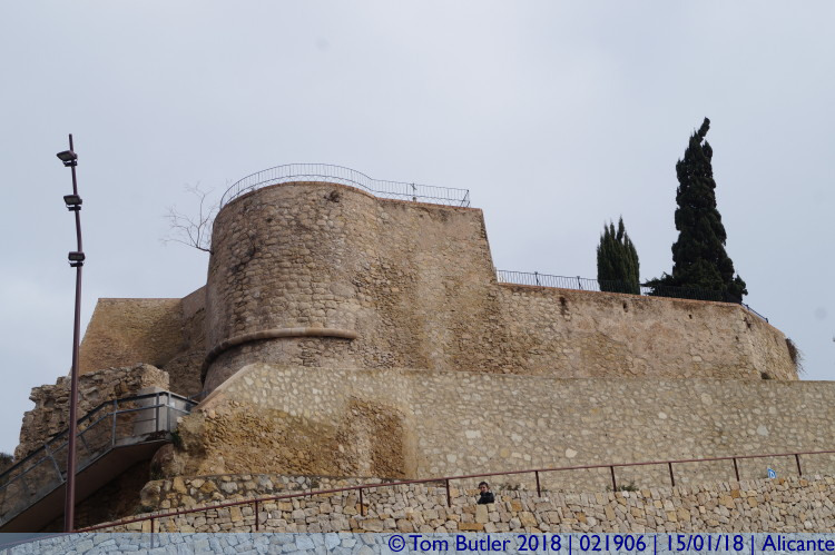 Photo ID: 021906, Castle walls, Alicante, Spain