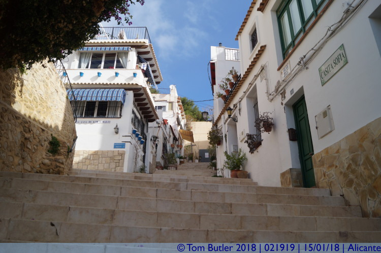 Photo ID: 021919, Looking up the steps, Alicante, Spain
