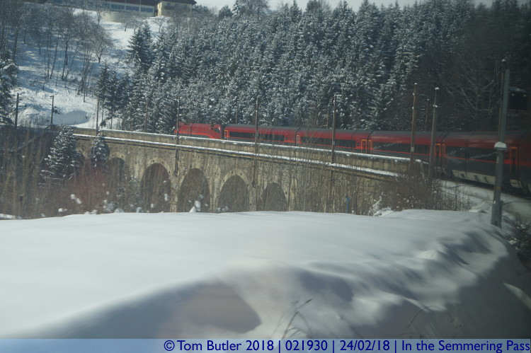 Photo ID: 021930, Train on a bridge, In the Semmering Pass, Austria