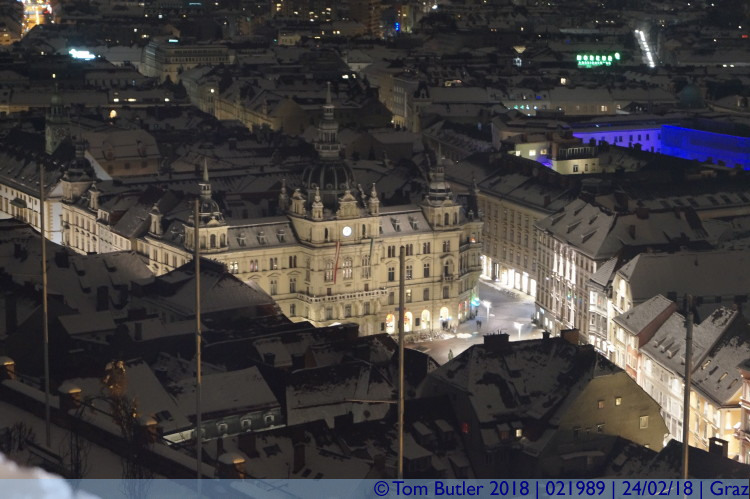 Photo ID: 021989, Looking down into the Hauptplatz, Graz, Austria