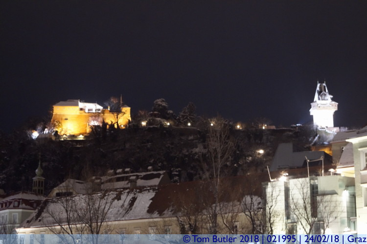 Photo ID: 021995, Schloberg at night, Graz, Austria