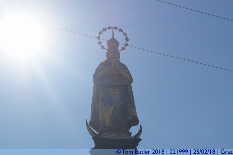 Photo ID: 021999, Mary statue, Graz, Austria