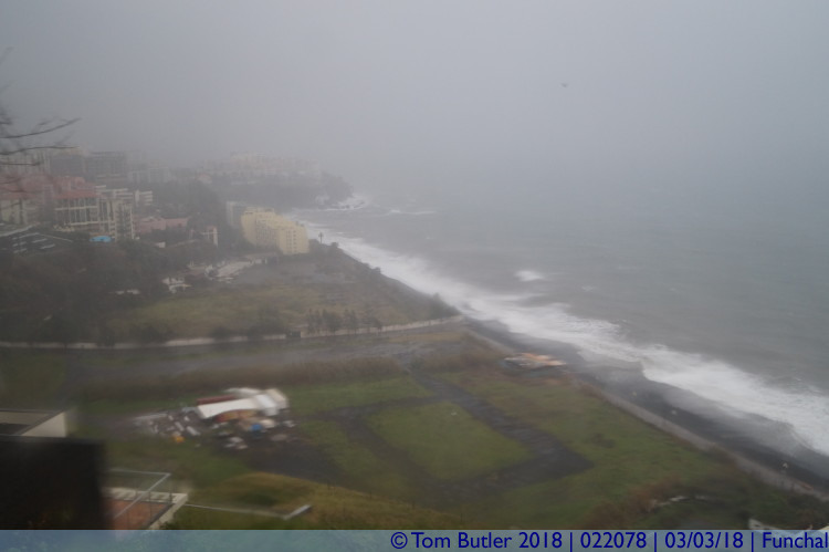 Photo ID: 022078, Storm lashing the beach, Funchal, Portugal