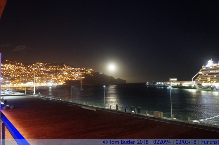 Photo ID: 022094, Harbour at night, Funchal, Portugal
