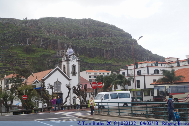 Photo ID: 022122, Church and hills, Ribeira Brava, Portugal