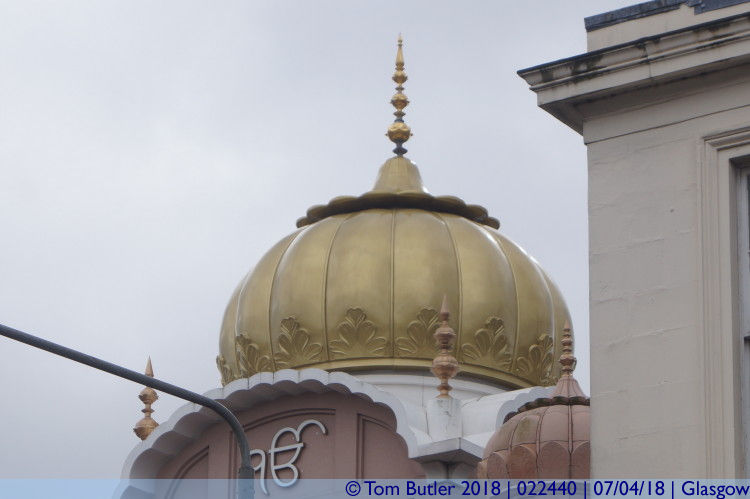 Photo ID: 022440, Dome of the Gurdwara Singh Sabha, Glasgow, Scotland