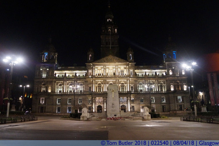 Photo ID: 022540, City Chambers and Cenotaph, Glasgow, Scotland