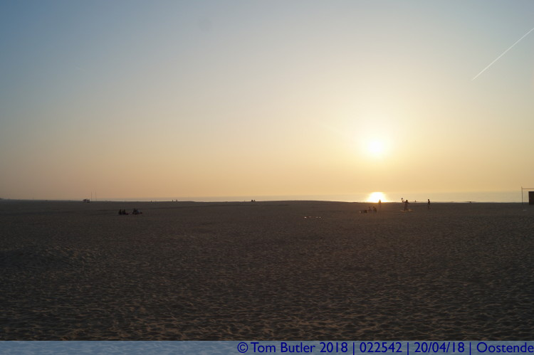Photo ID: 022542, North sea sunset, Oostende, Belgium